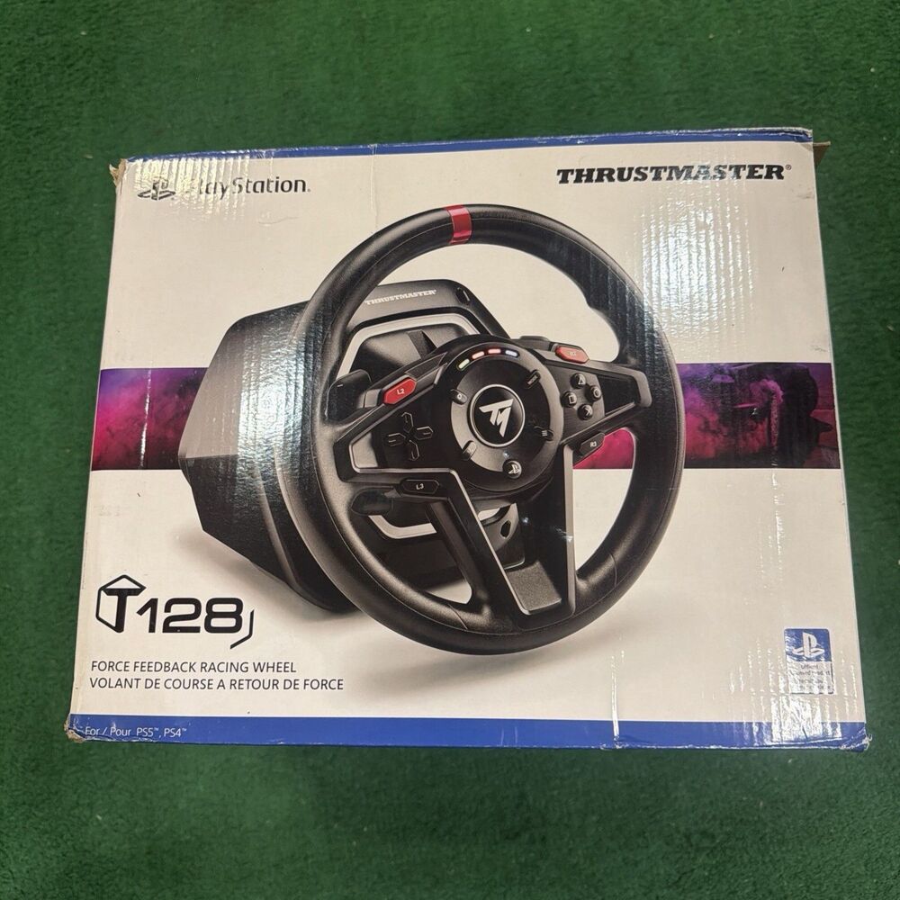 Thrustmaster T128 Force Feedback Racing Wheel and Pedals For PS5, PC, PS4
